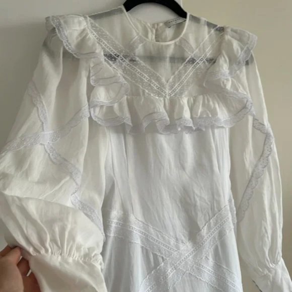 Sandro Belem Ruffle & Braid-Trim Short Dress - Picture 8 of 10